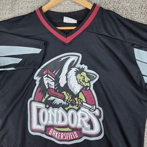 Bakersfield Condors Youth Hockey Jersey Black Red Logo Size Large